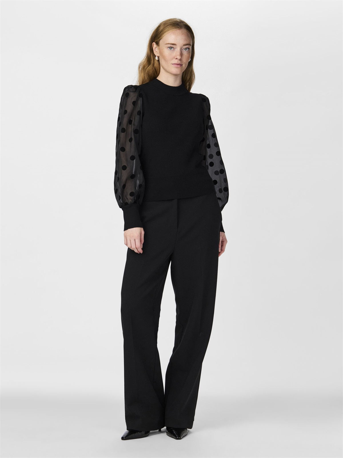 YAS YASDOTME - Strickpullover - black/schwarz