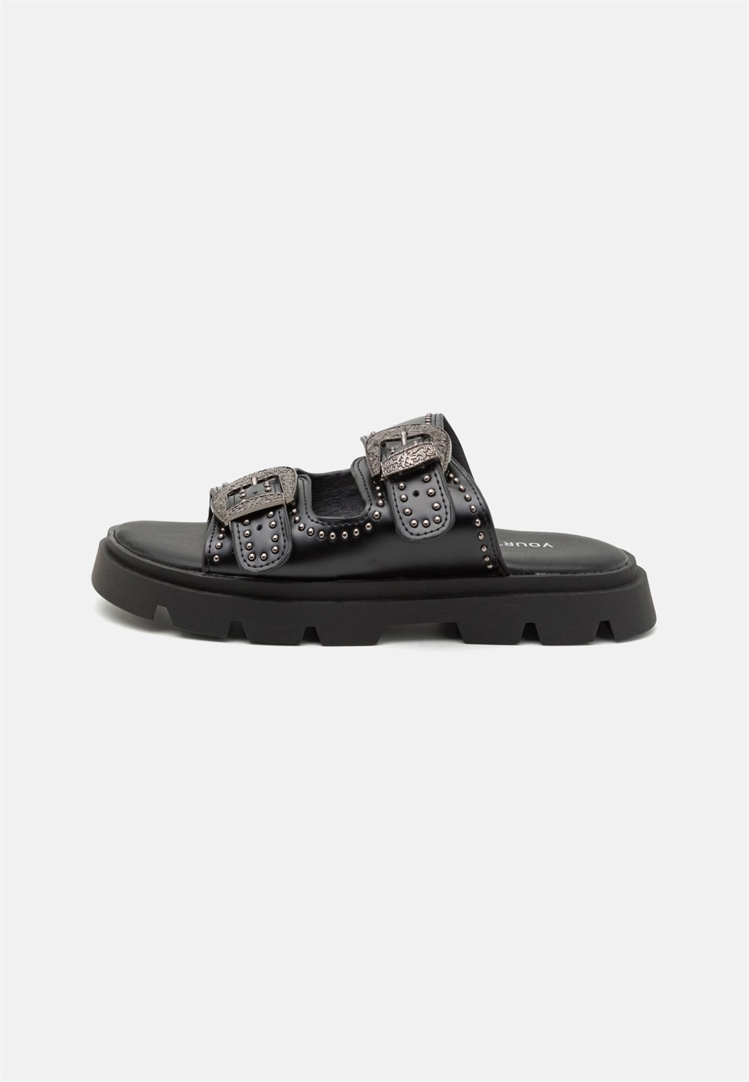YOURTURN UNISEX - Pantolette flach - black/schwarz