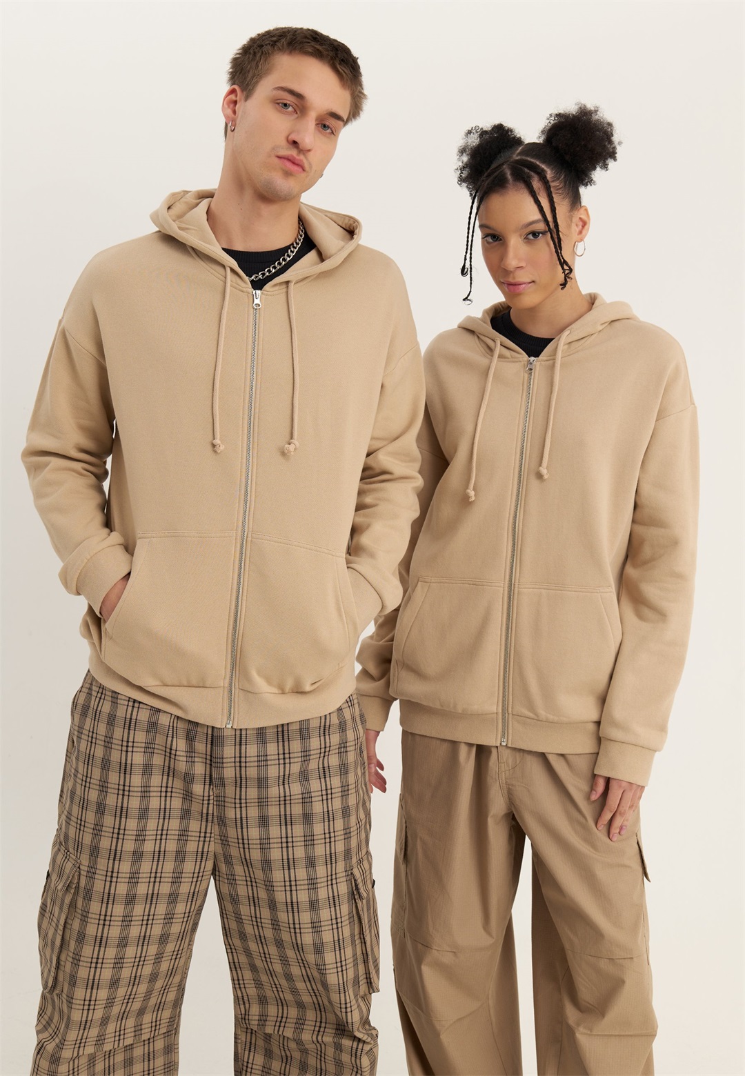 YOURTURN UNISEX - Sweatjacke - tan
