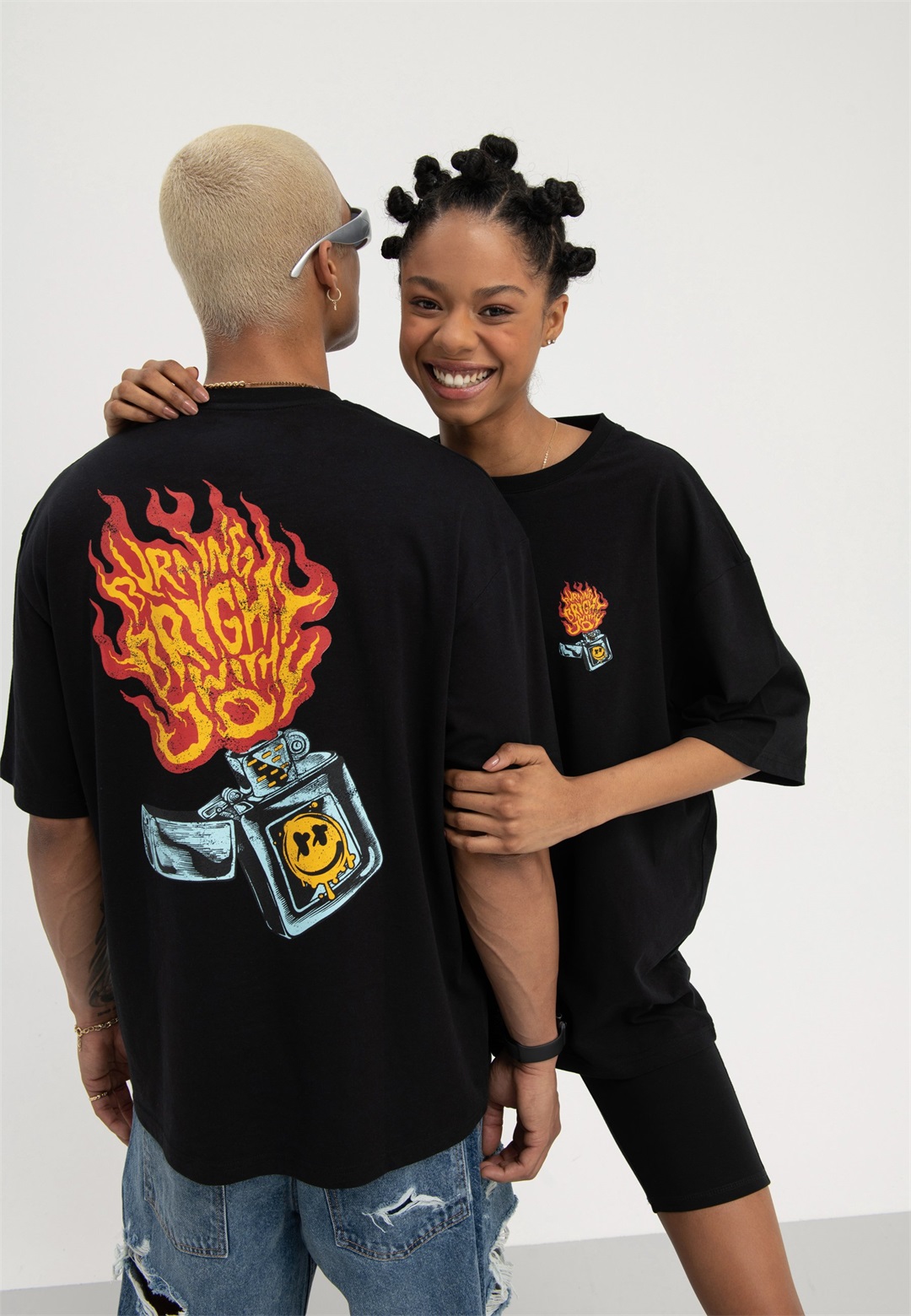 YOURTURN UNISEX - T-Shirt print - black/schwarz