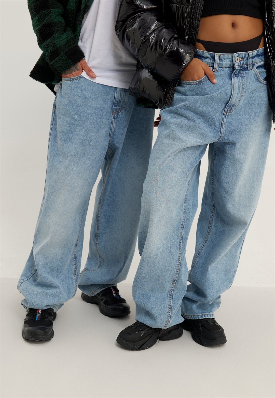 YOURTURN UNISEX - Baggy Jeans - blue denim