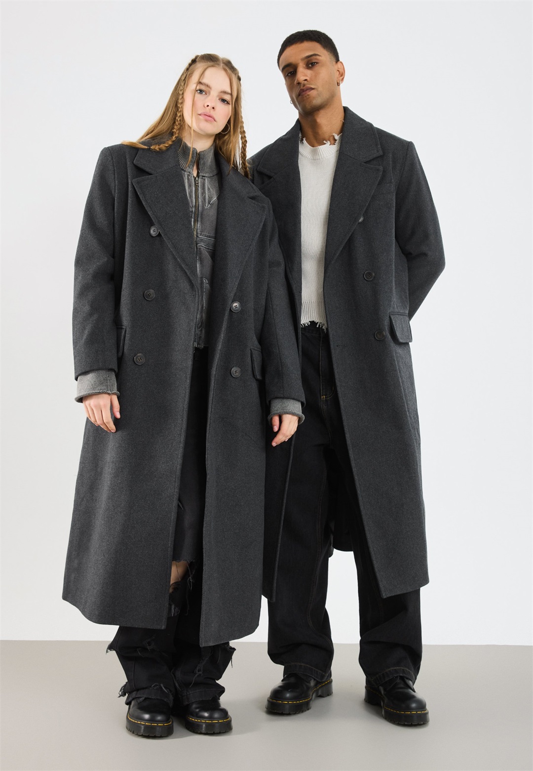 YOURTURN UNISEX - Klassischer Mantel - dark grey/dunkelgrau