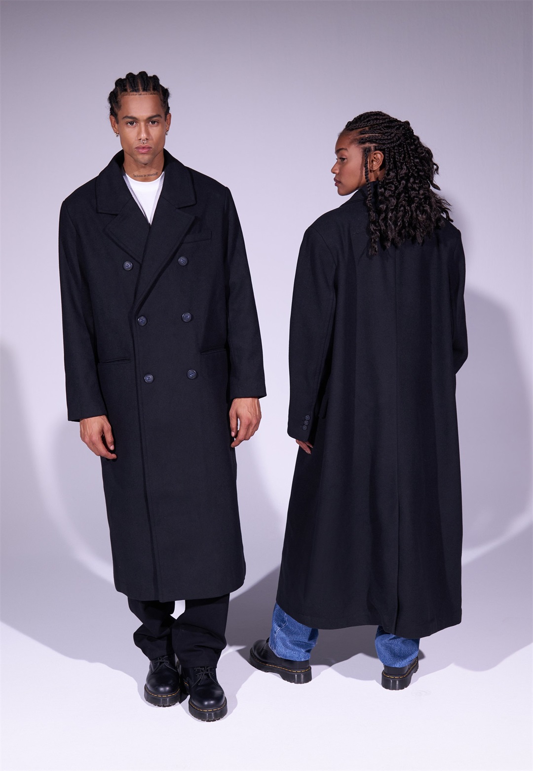 YOURTURN UNISEX - Klassischer Mantel - black/schwarz