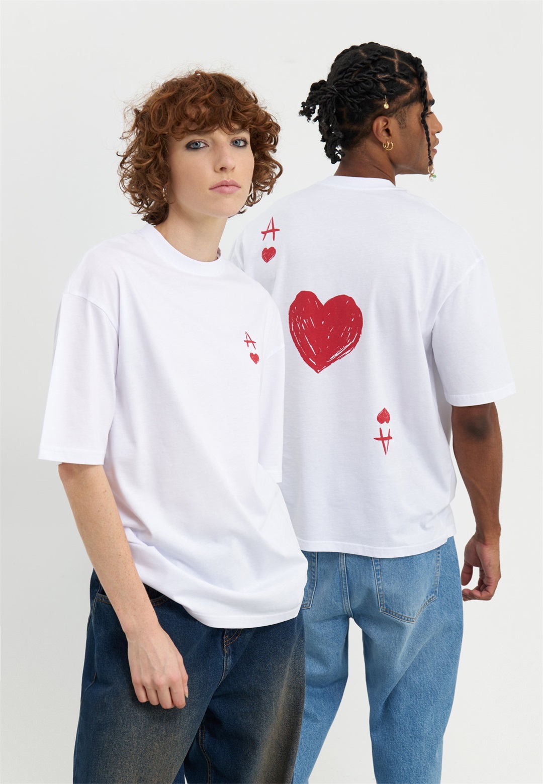 YOURTURN UNISEX - T-Shirt print - white/weiß