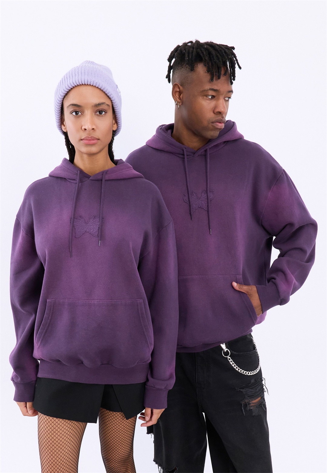 YOURTURN UNISEX - Sweatshirt - dark purple/dunkellila