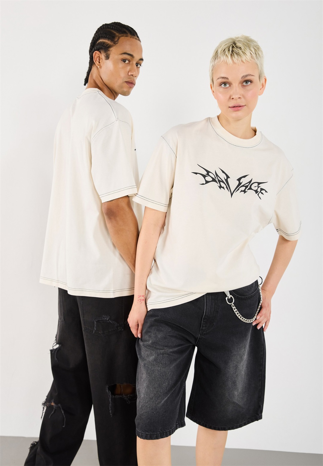 YOURTURN UNISEX - T-Shirt print - white/weiß