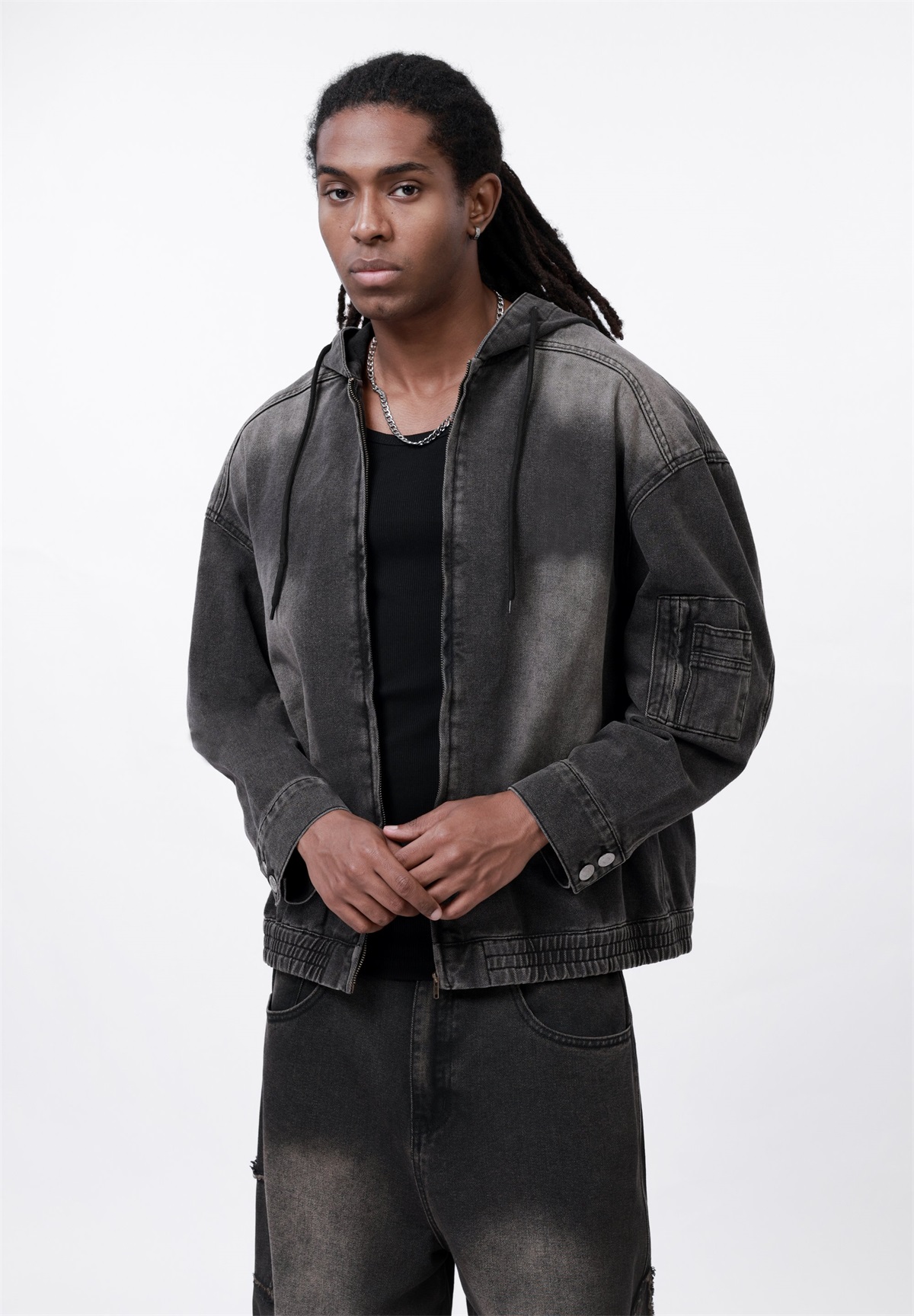 YOURTURN UNISEX - Jeansjacke - black/schwarz