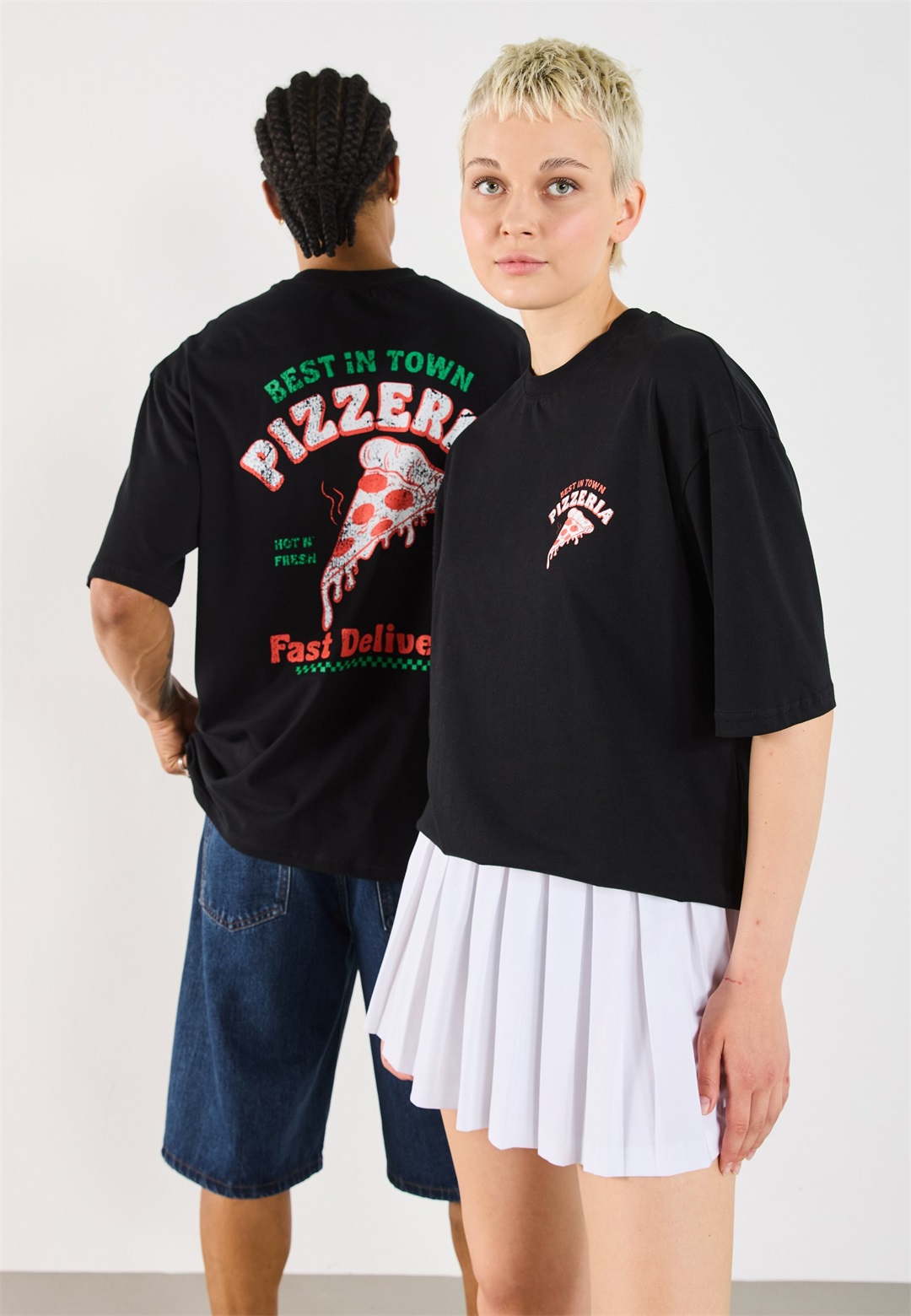 YOURTURN UNISEX - T-Shirt print - true black/schwarz