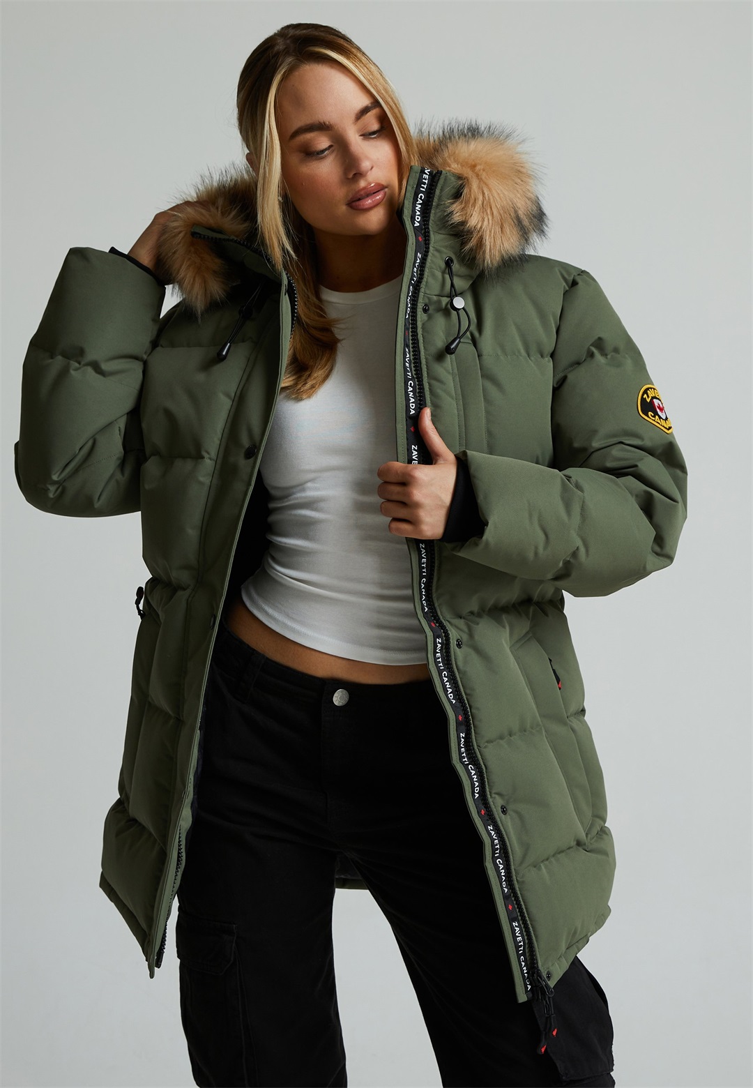 Zavetti Canada GOSHAWA PUFFER PARKA JACKET - Parka - dusty olive/oliv