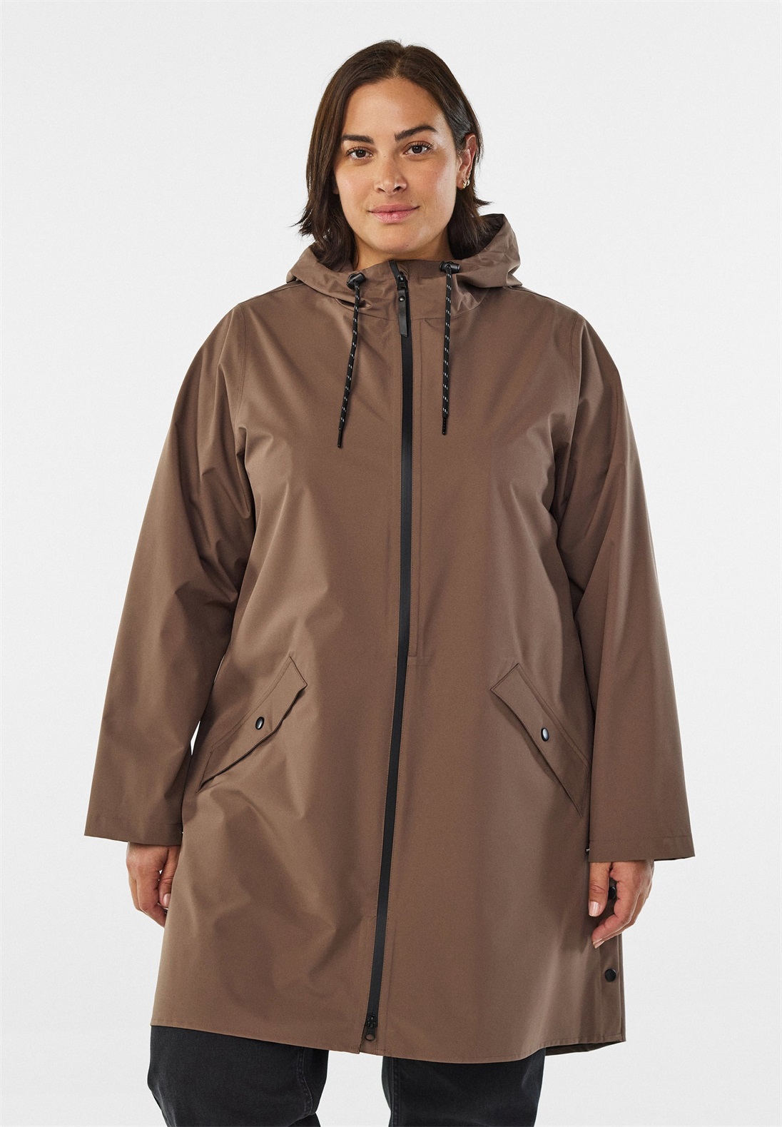 Zizzi Parka - coffee quartz/dunkelbraun