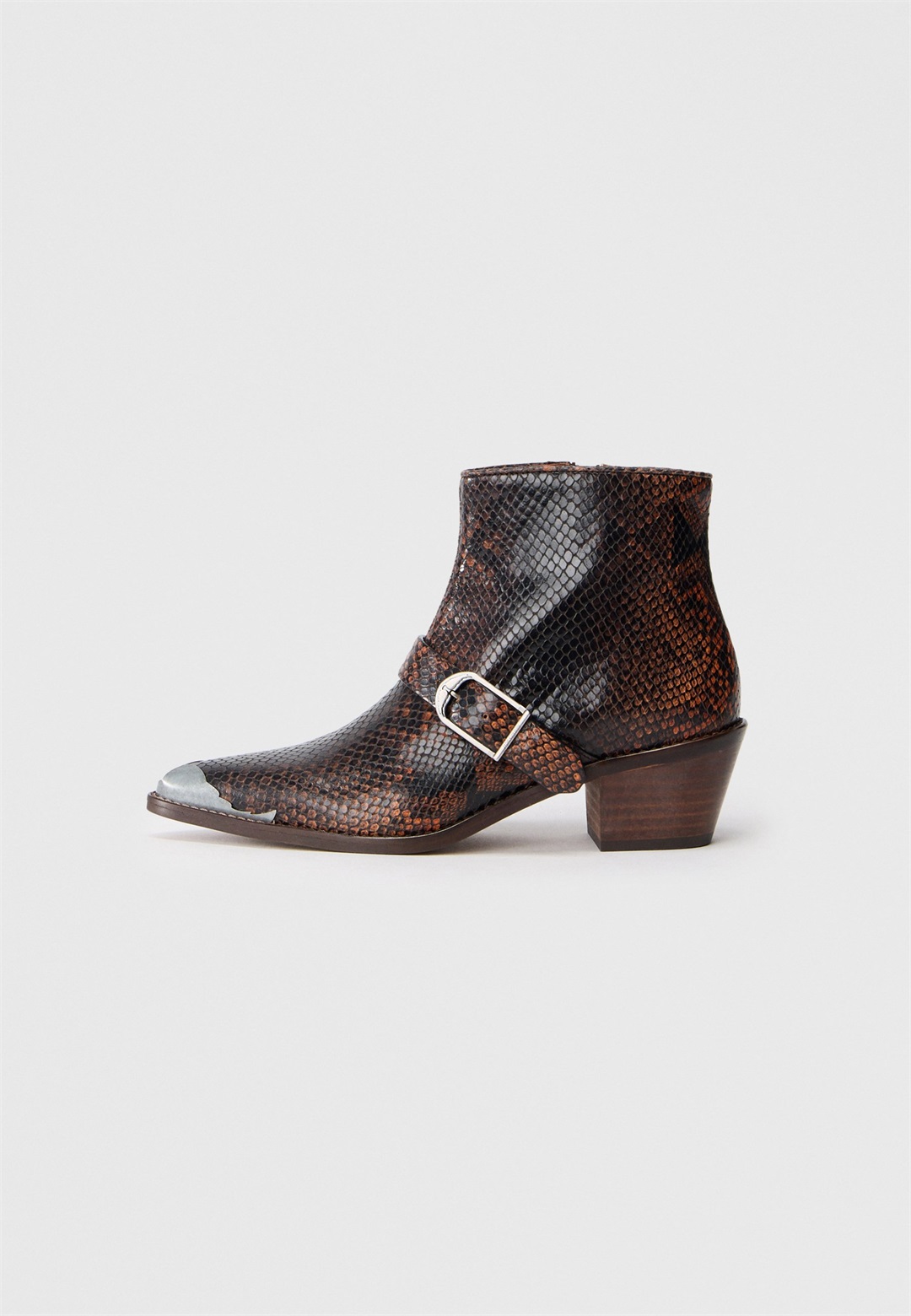 Zadig & Voltaire TYLOW WILD MIRROR - Cowboy-/Bikerstiefelette - flame/bordeaux