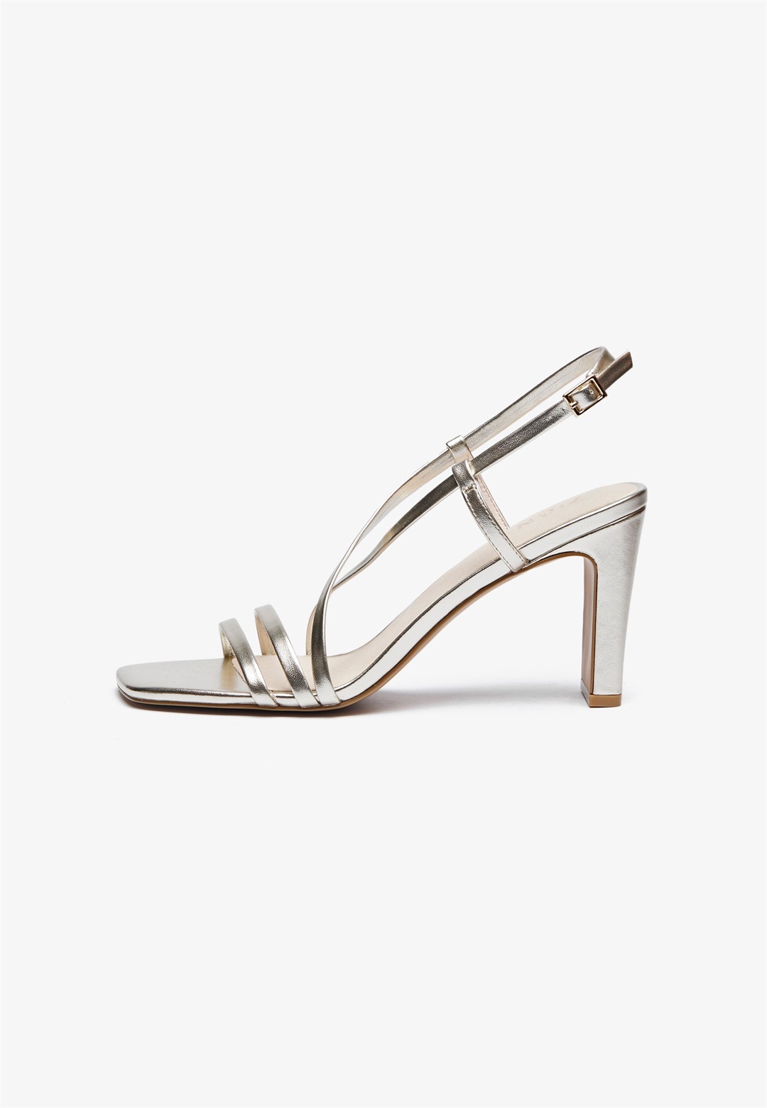 Zign LEATHER - High Heel Sandalette - light gold-coloured/goldfarben